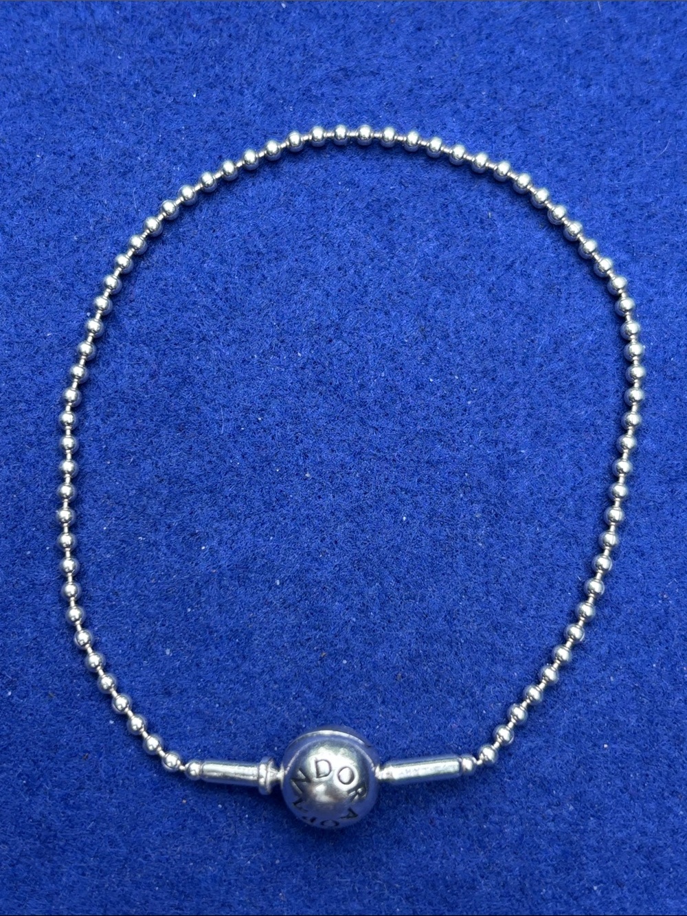 Pandora Silver Beaded Logo Bracelet - Sterling Silver